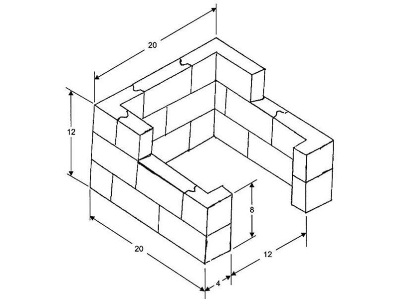3 Walled Brick Enclosure